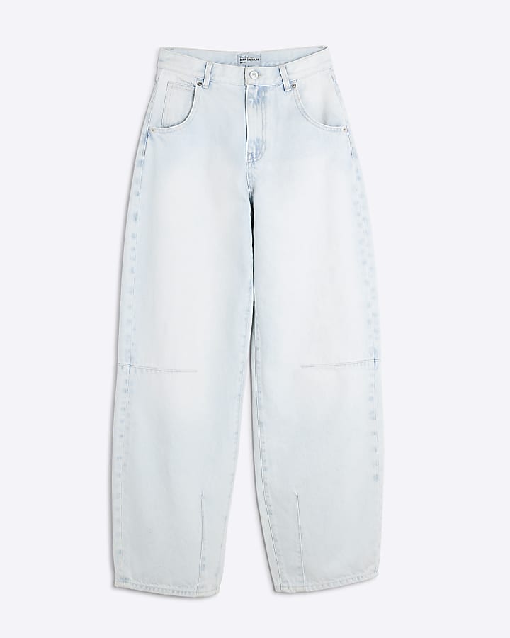 Blue Balloon Leg Jeans