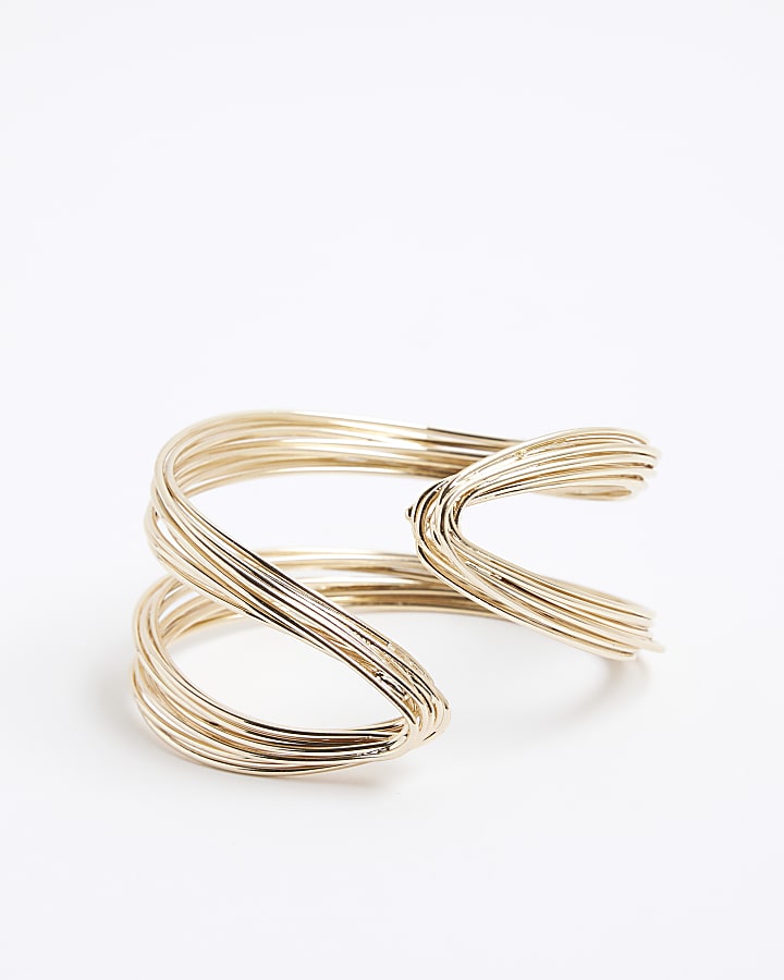 Gold Wire Cuff Bracelet