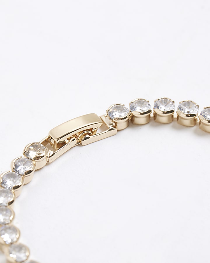 Gold Diamante Tennis Bracelet