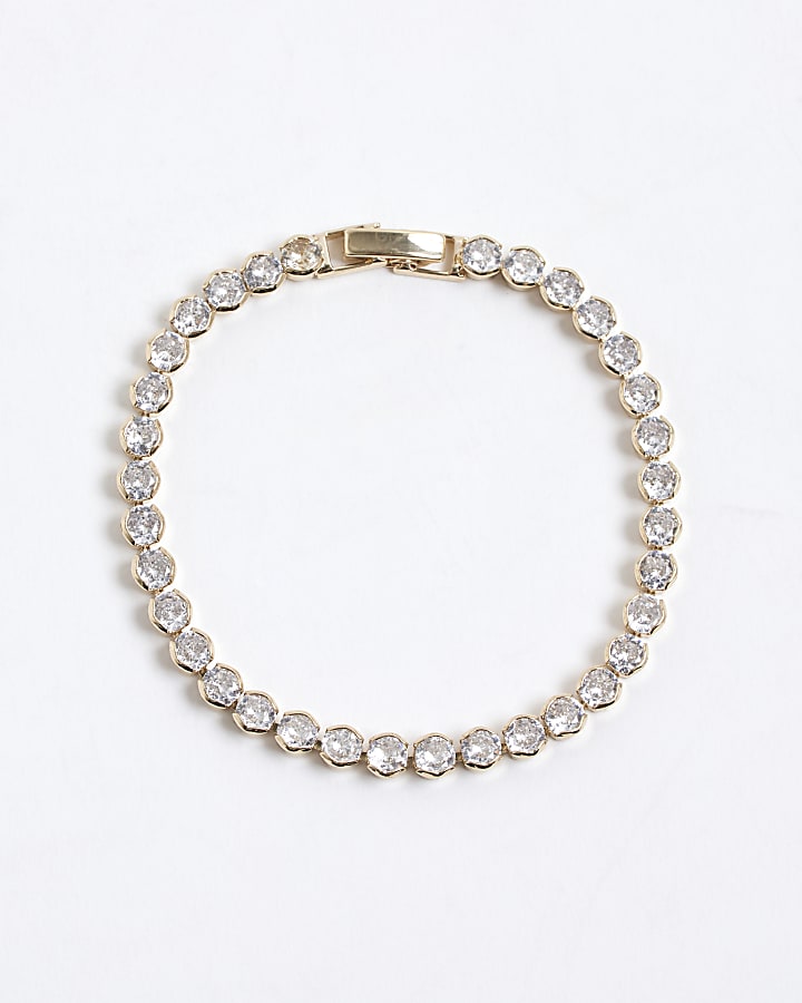 Gold Diamante Tennis Bracelet