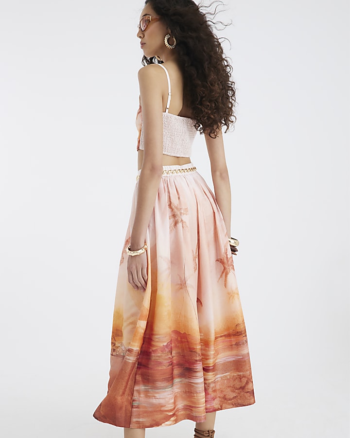 Cream Beach Maxi Skirt