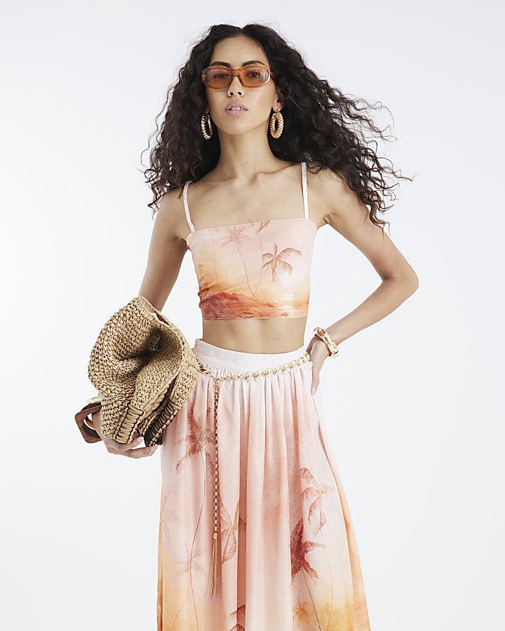 Cream Beach Crop Top