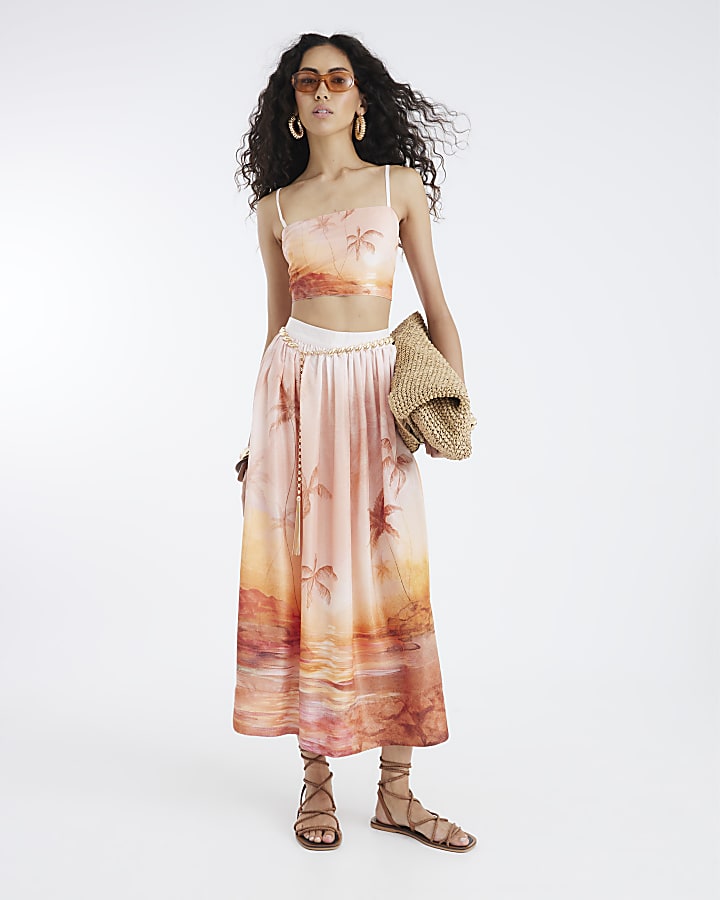 Cream Beach Crop Top