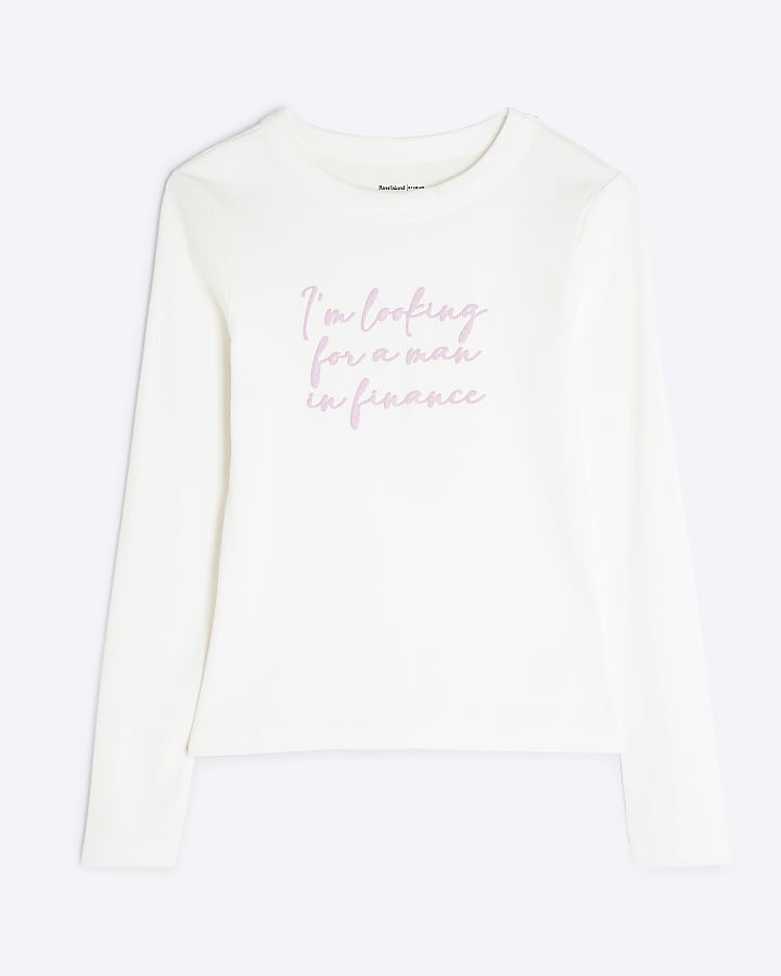 Cream Man In Finance Long Sleeve Baby T-shirt