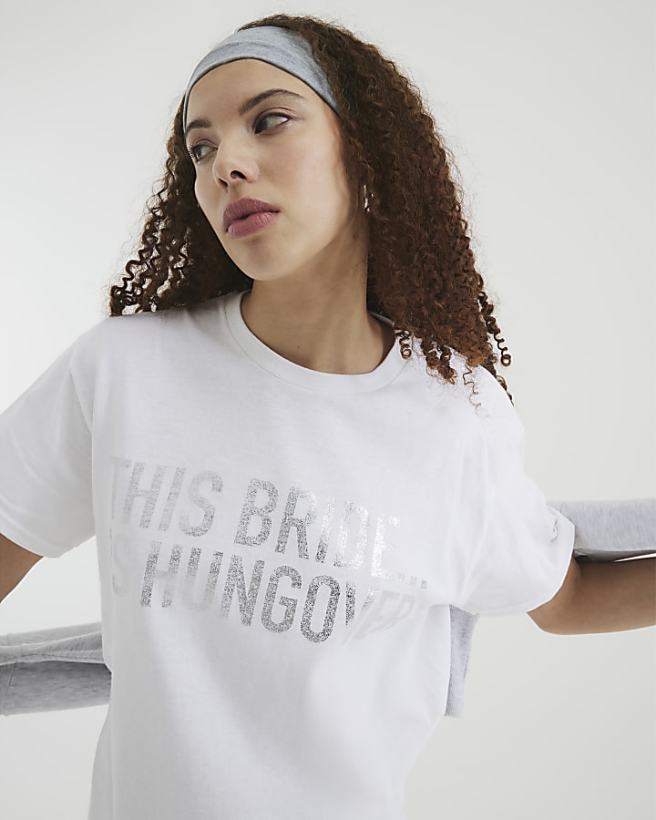 White Hungover Bride T-shirt