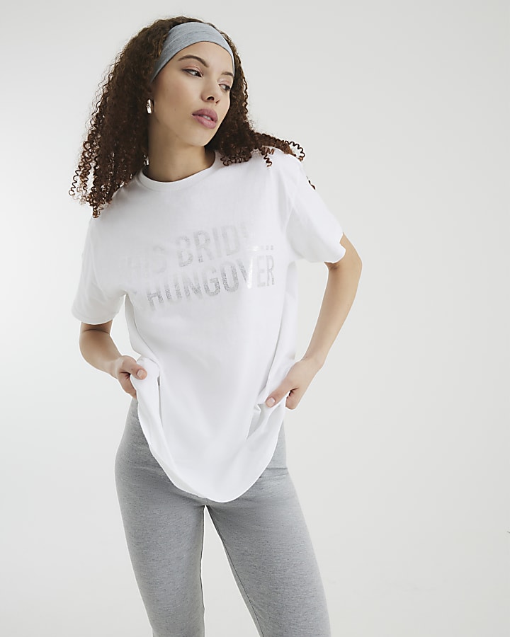 White Hungover Bride T-shirt