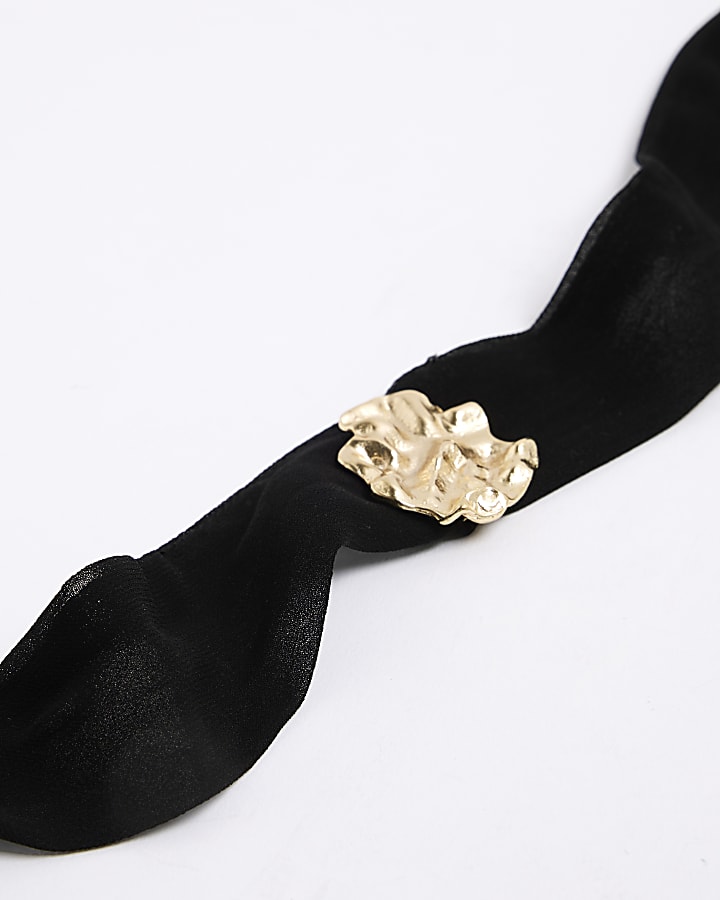 Black Gold Detail Scarf