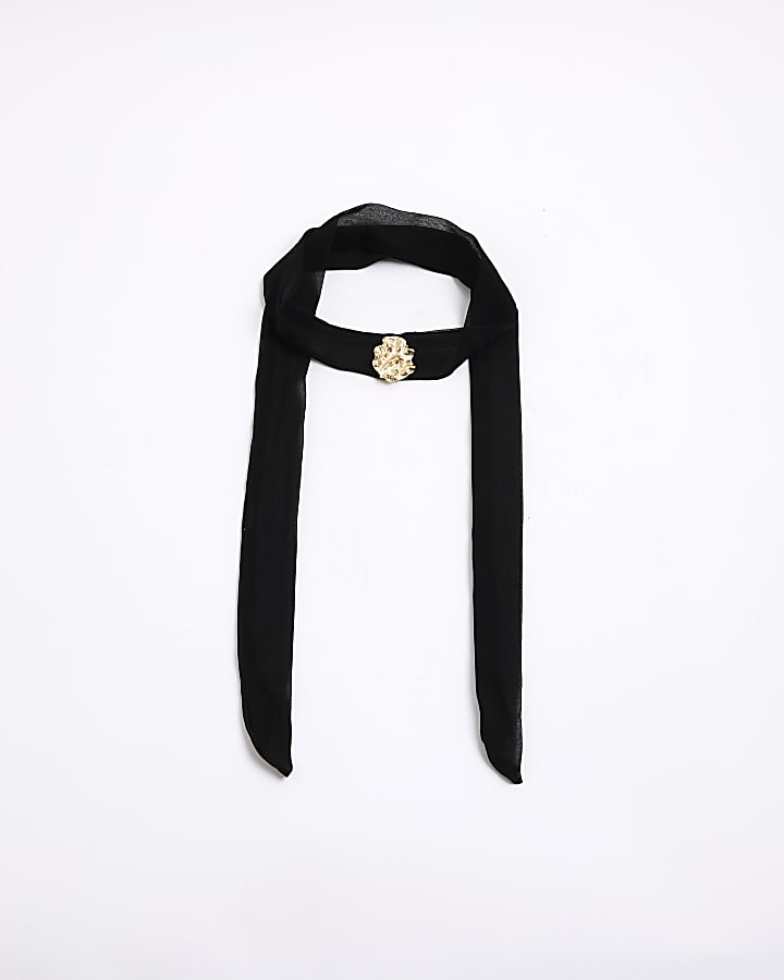 Black Gold Detail Scarf