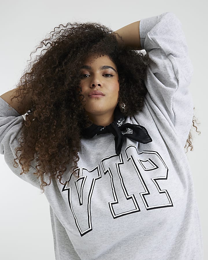 Grey VIP Print Sweatshirt