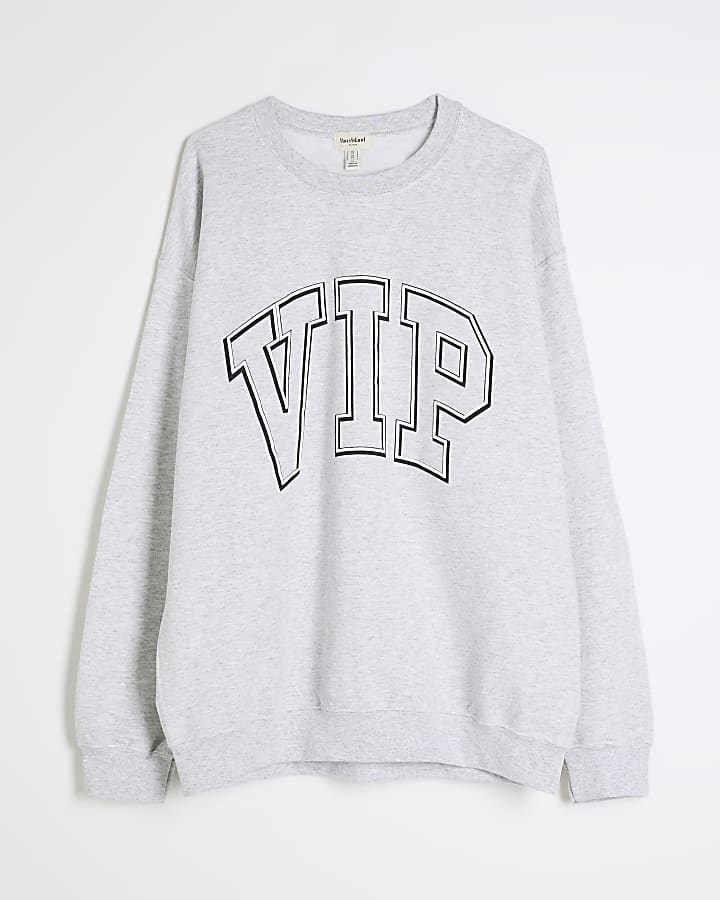 Grey VIP Print Sweatshirt