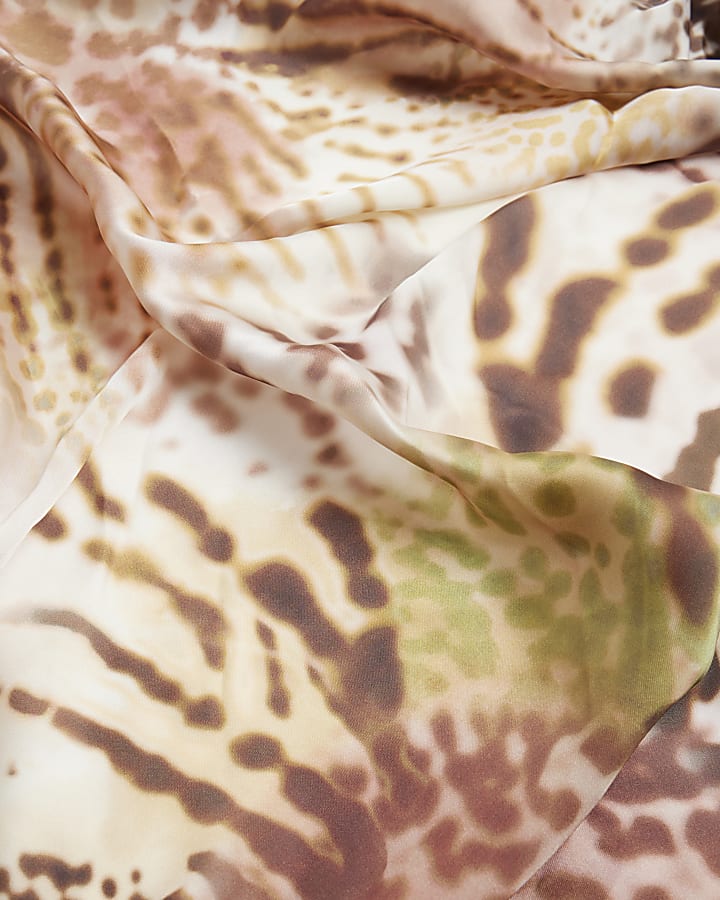 Brown Abstract Print Bandana