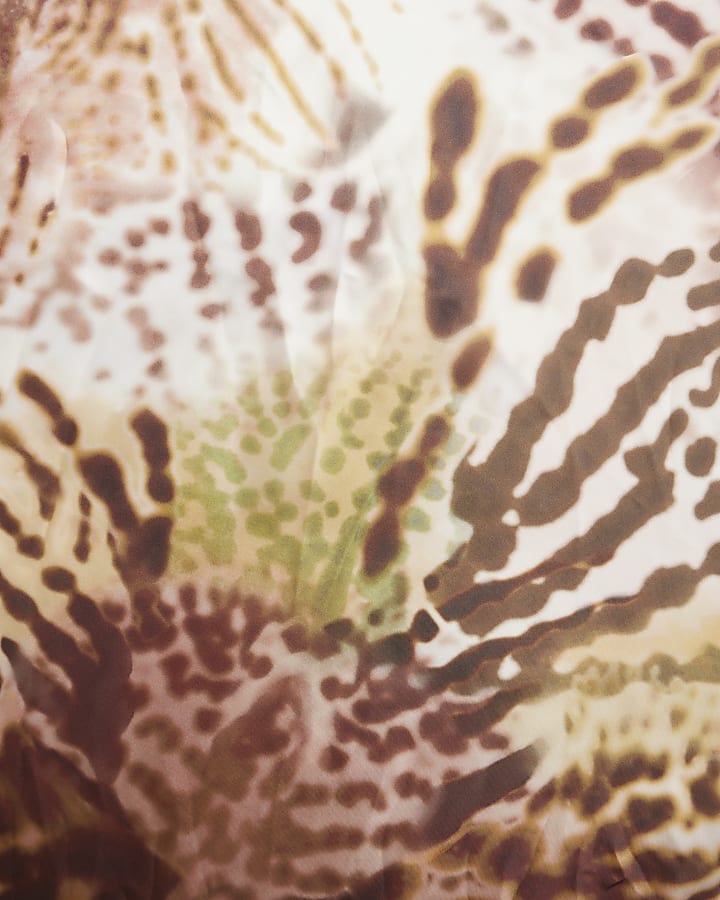 Brown Abstract Print Bandana