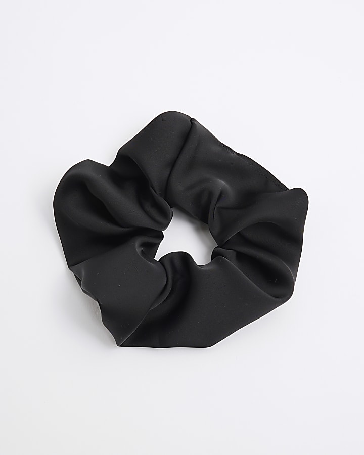 Black Satin Scrunchie