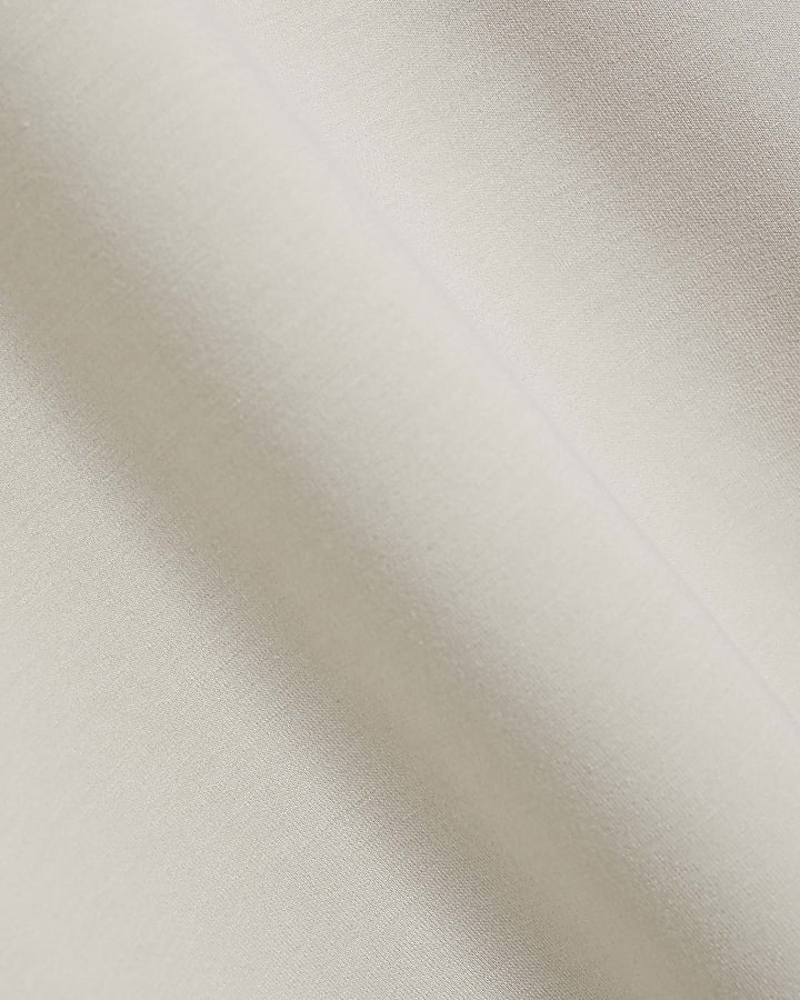 Petite Cream Short Sleeve Mini T-shirt Dress