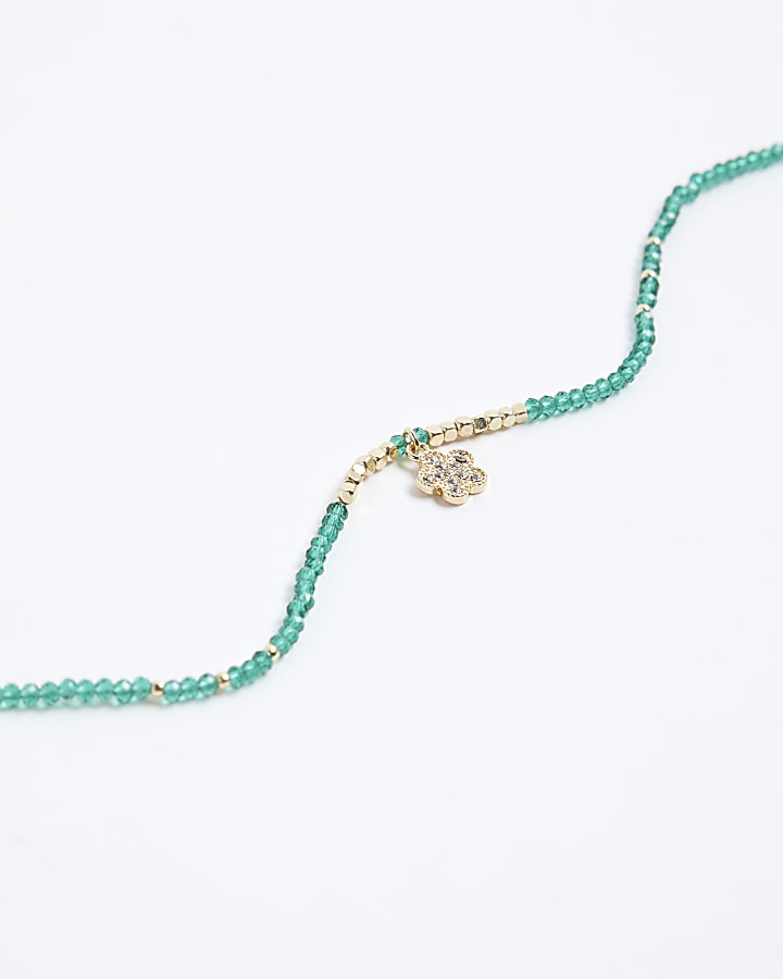 Green May Birthstone Beaded Necklace