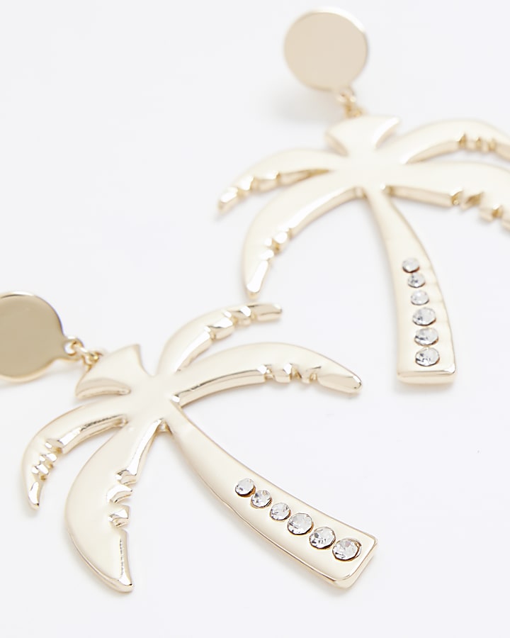 Gold Palm Tree Earrings