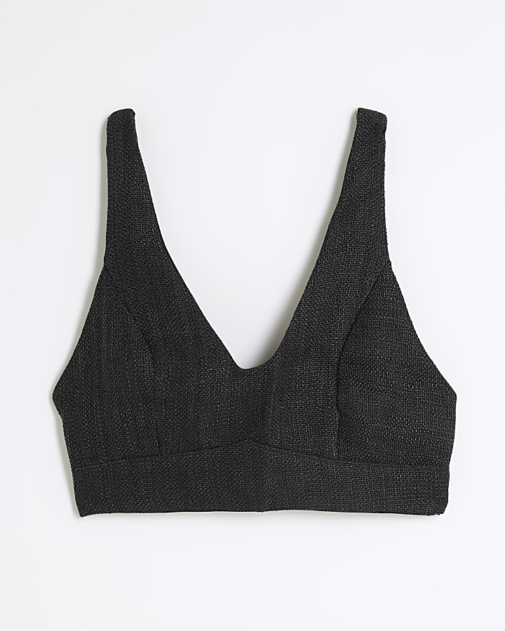 Black Boucle Bralet