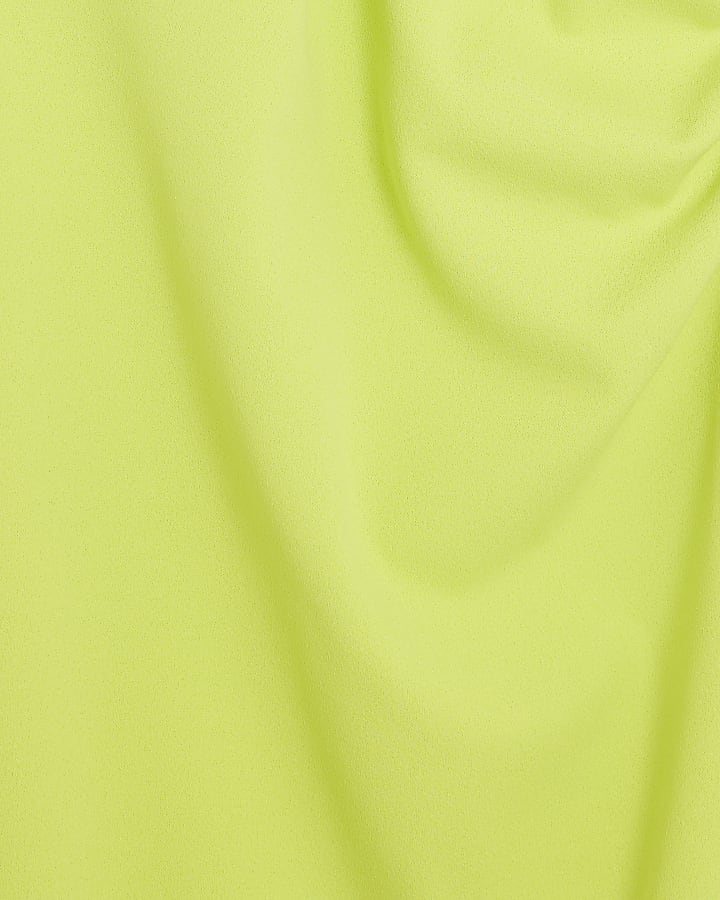 Lime Ring Detail Halter Neck Midi Dress