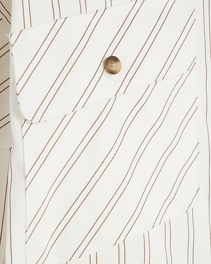 RI Studio White Stripe Cocoon Sleeve Shirt