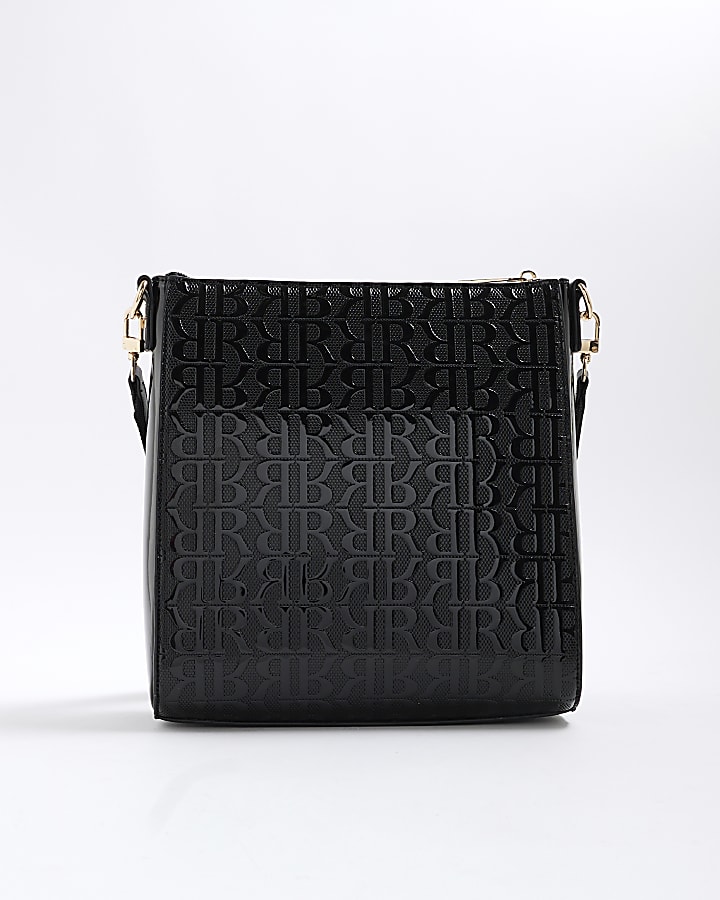 Black Patent Monogram Messenger Bag