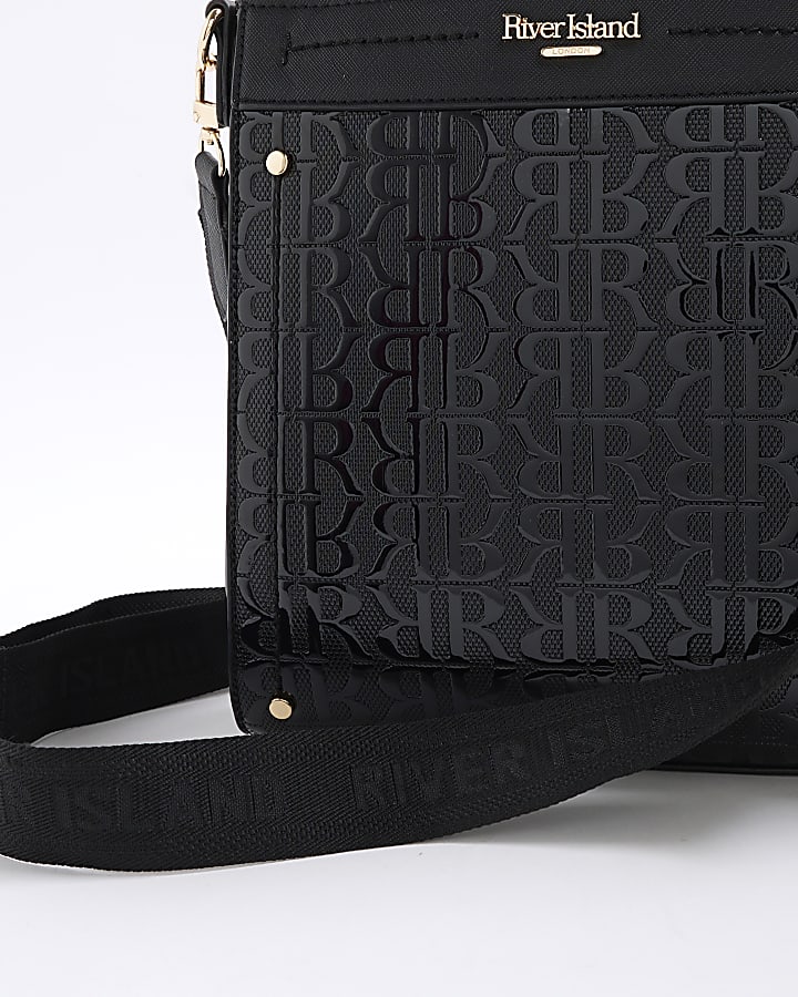 Black Patent Monogram Messenger Bag