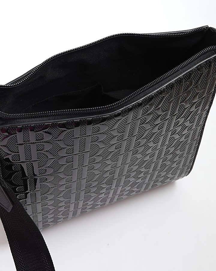 Black Patent Monogram Messenger Bag
