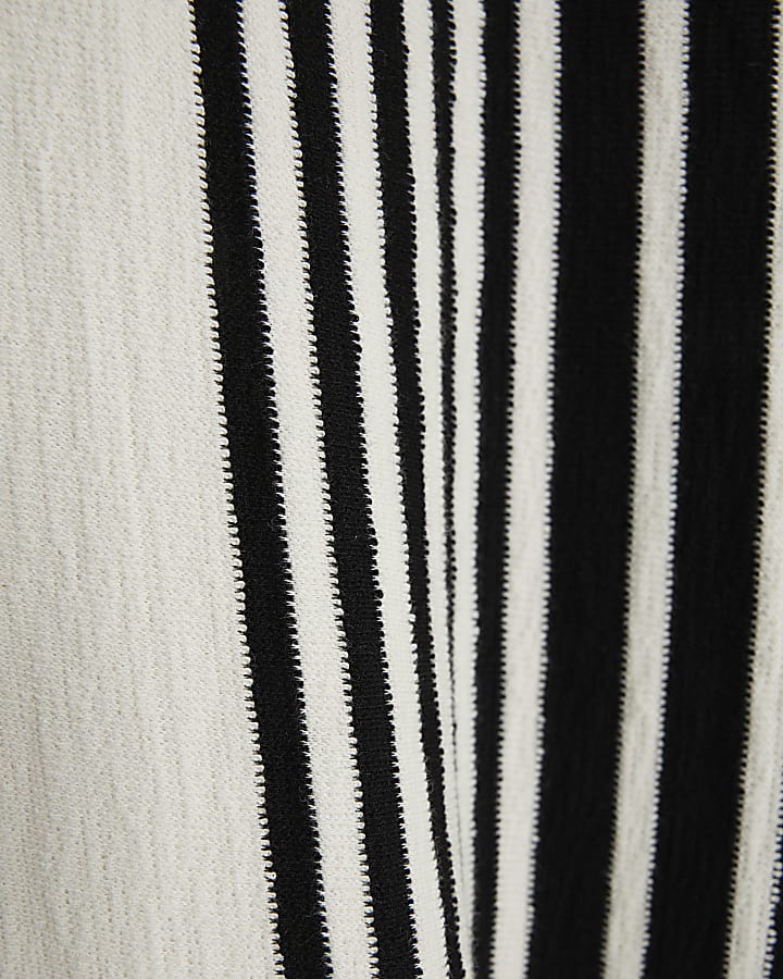 Black Stripe Wide Leg Trousers