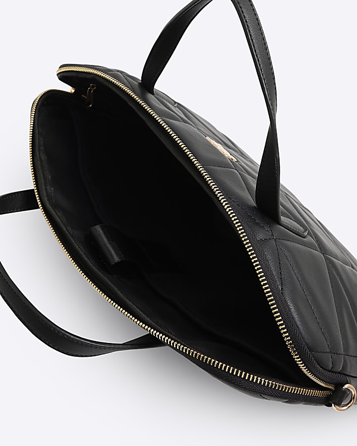 Black Quilted Laptop Case