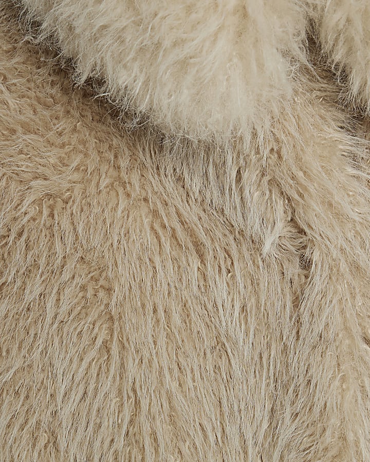 Cream Faux Fur Coat