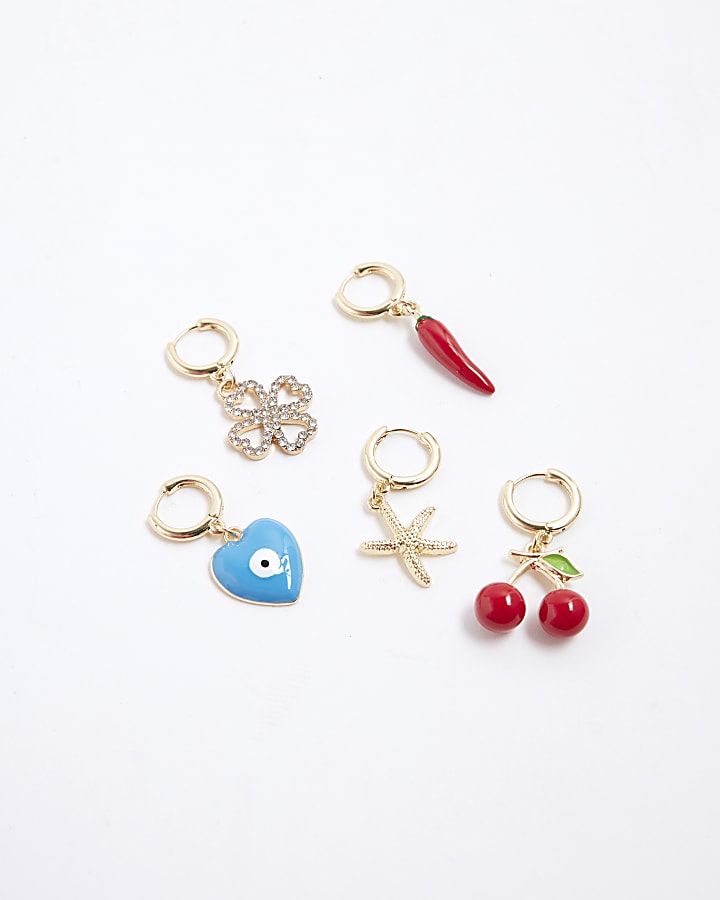 Gold Shoe Charms 5 Pack