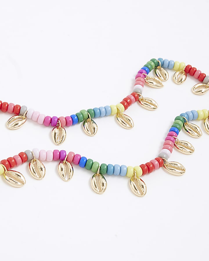 Multi Colour Shell Chain Shoe Straps