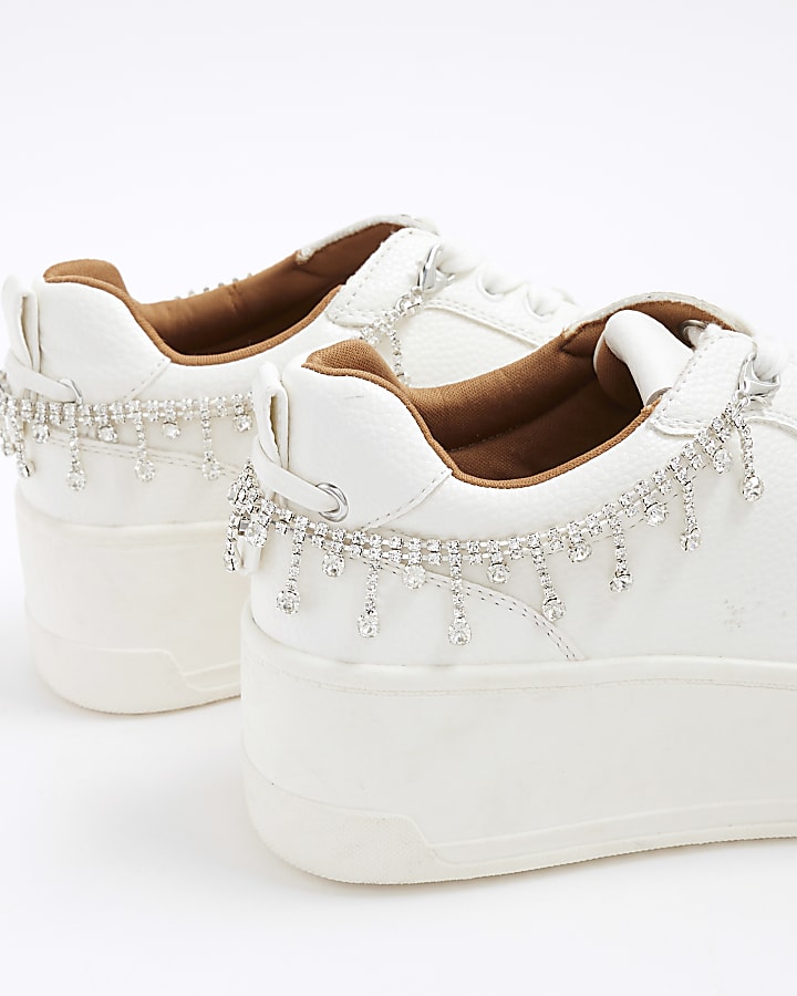 Silver Diamante Chain Shoe Straps