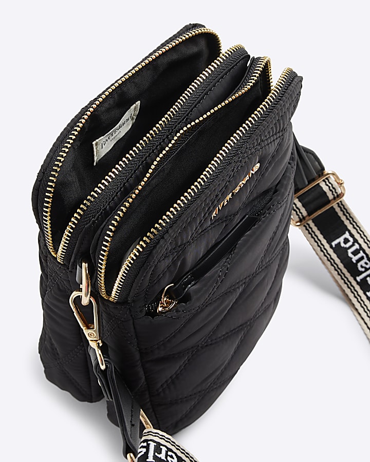 Black Quilted Cross Body Bag