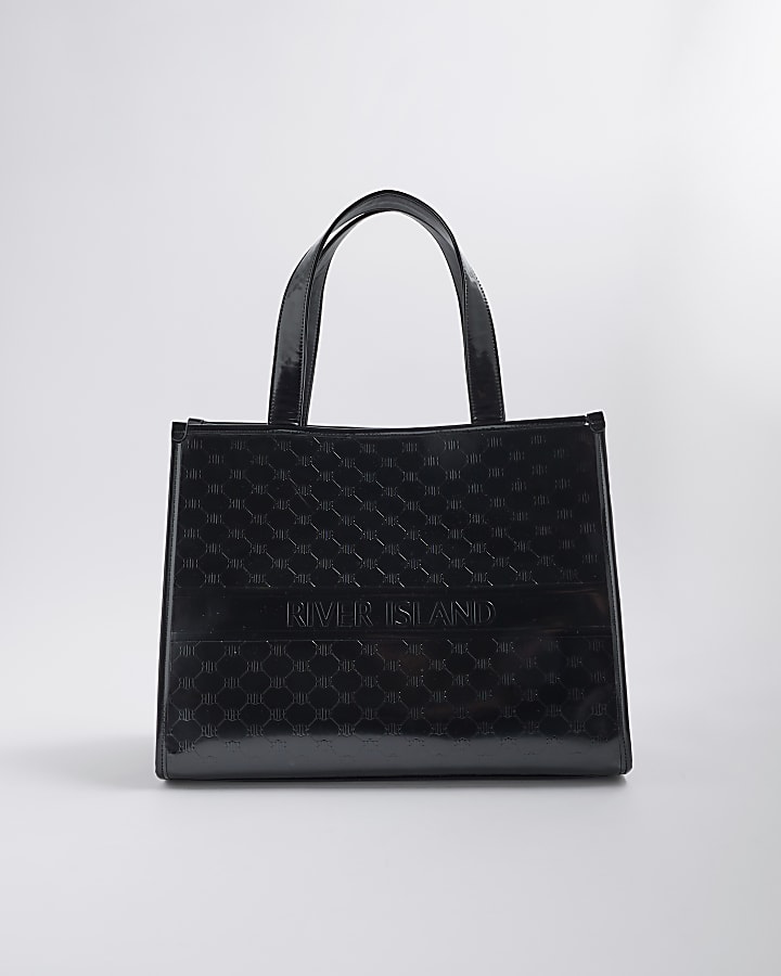 Black RI Embossed Shopper Bag