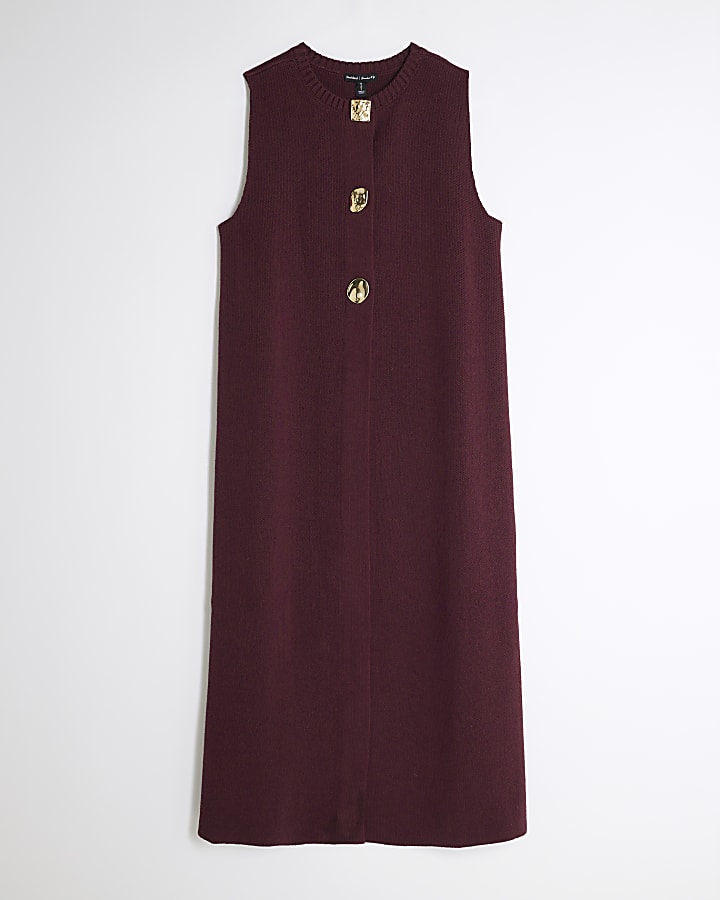 Red Longline Cardigan
