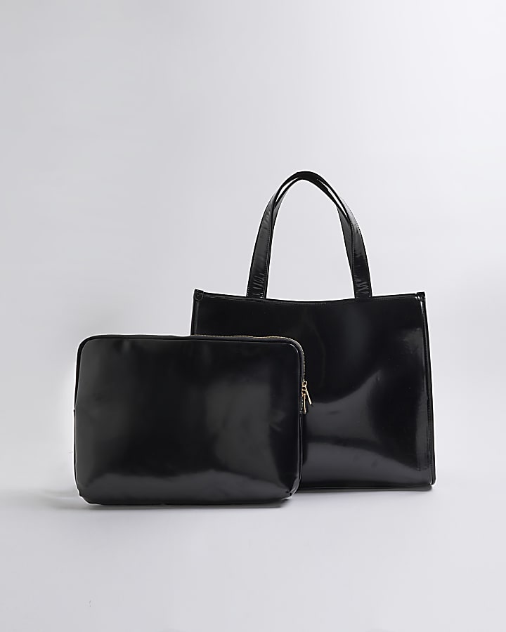Black Shopper And Laptop Bag Bundle