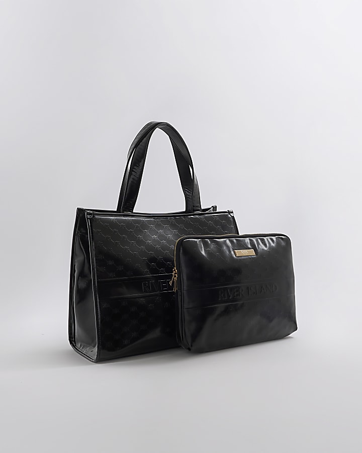 Black Shopper And Laptop Bag Bundle