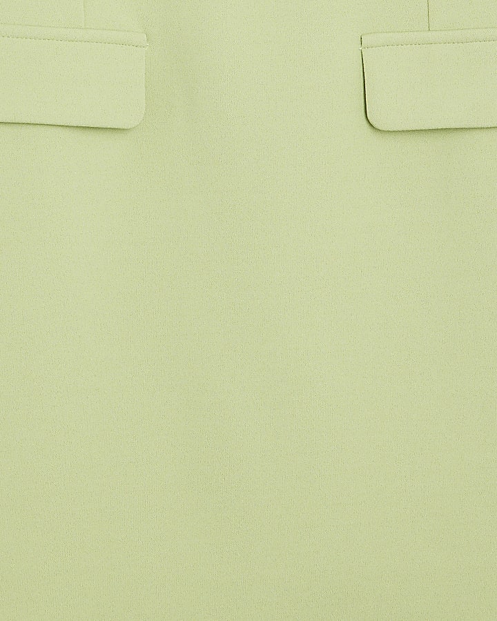 Green Long Sleeve Square Neck Mini Dress