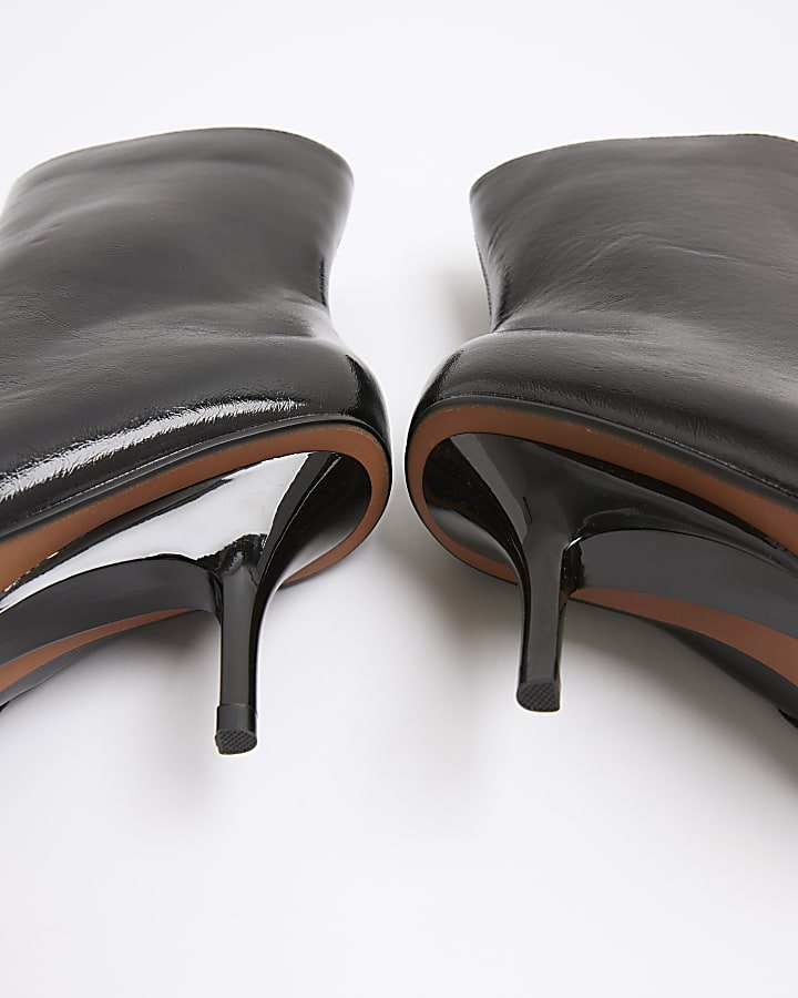 Black Pointed Toe Stiletto Ankle Boots