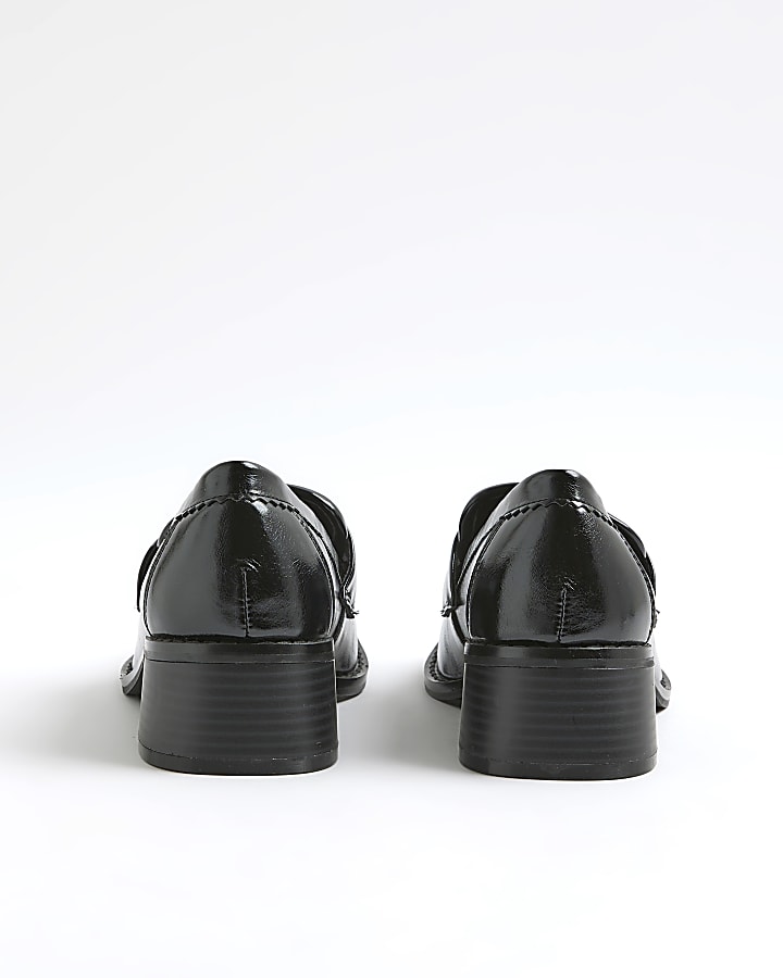 Black Heeled Loafers