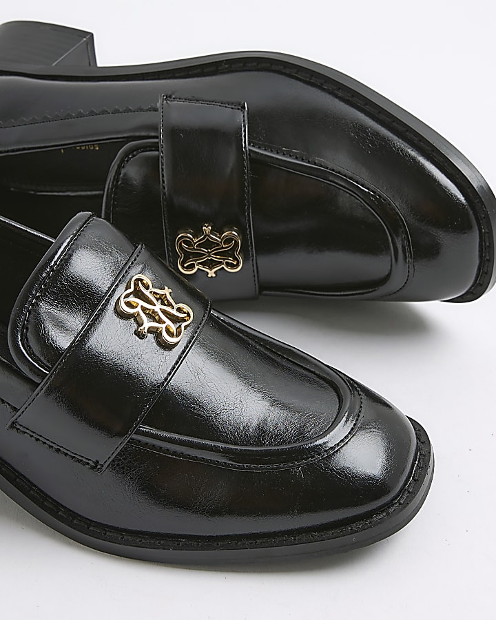 Black Heeled Loafers