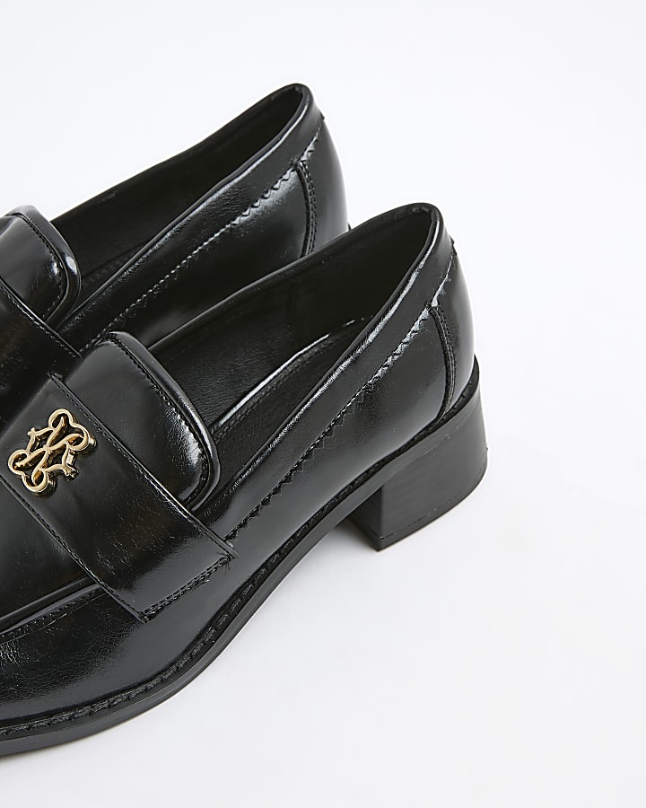 Black Heeled Loafers