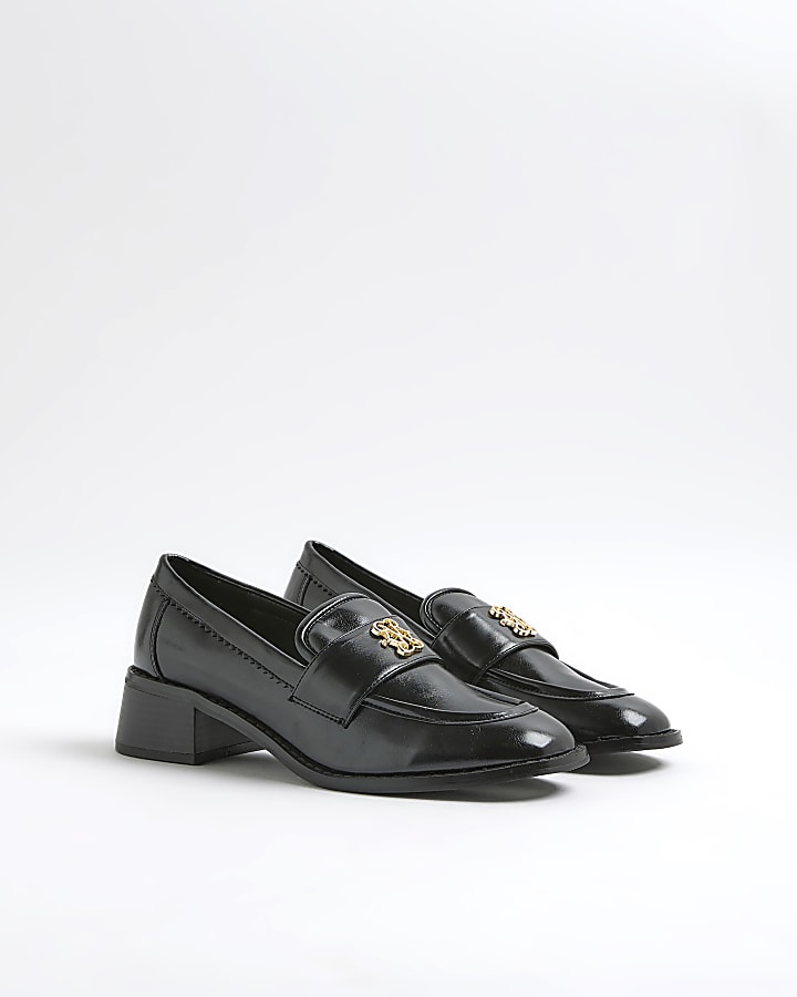 Black Heeled Loafers