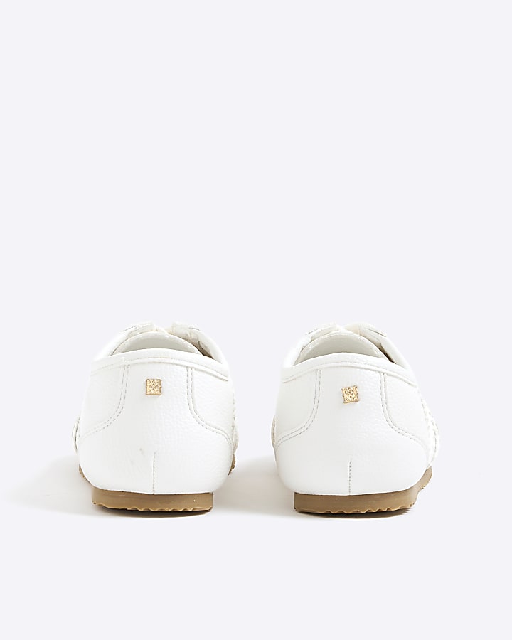 White Lace Up Trainers