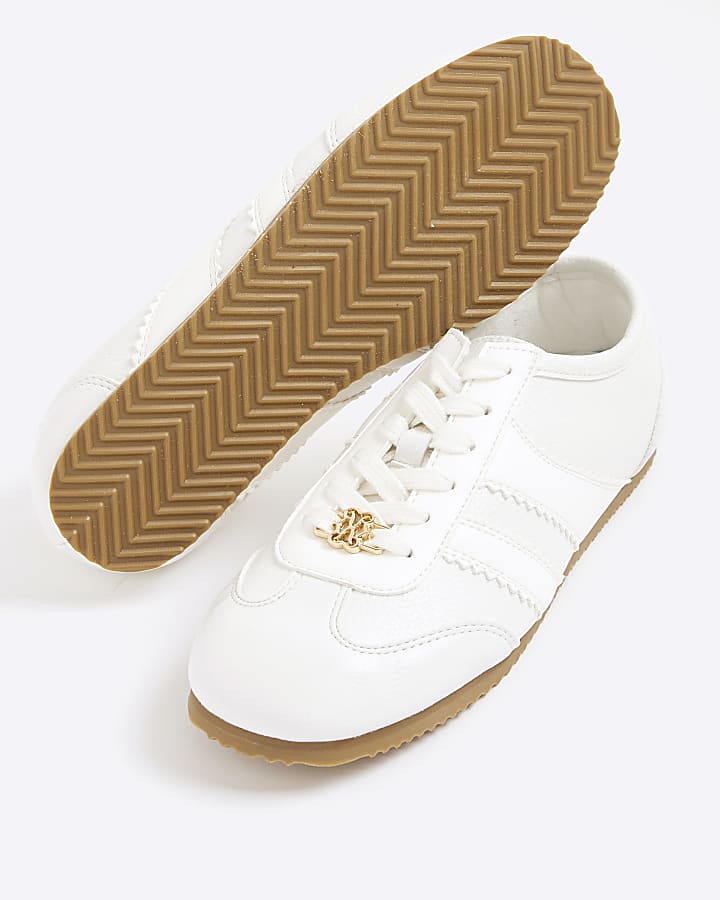 White Lace Up Trainers
