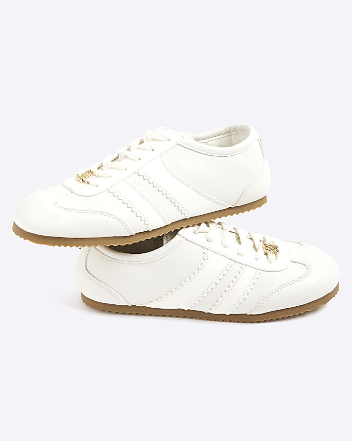 White Lace Up Trainers