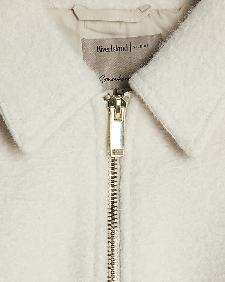 Petite Cream Harrington Jacket