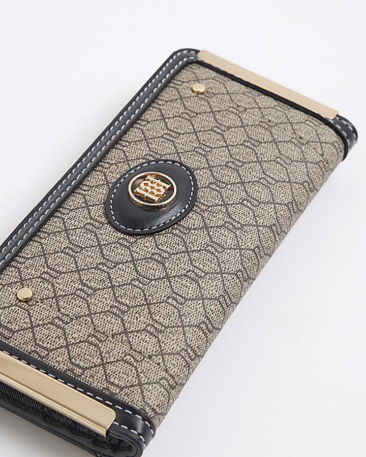 Black Monogram Foldout Purse