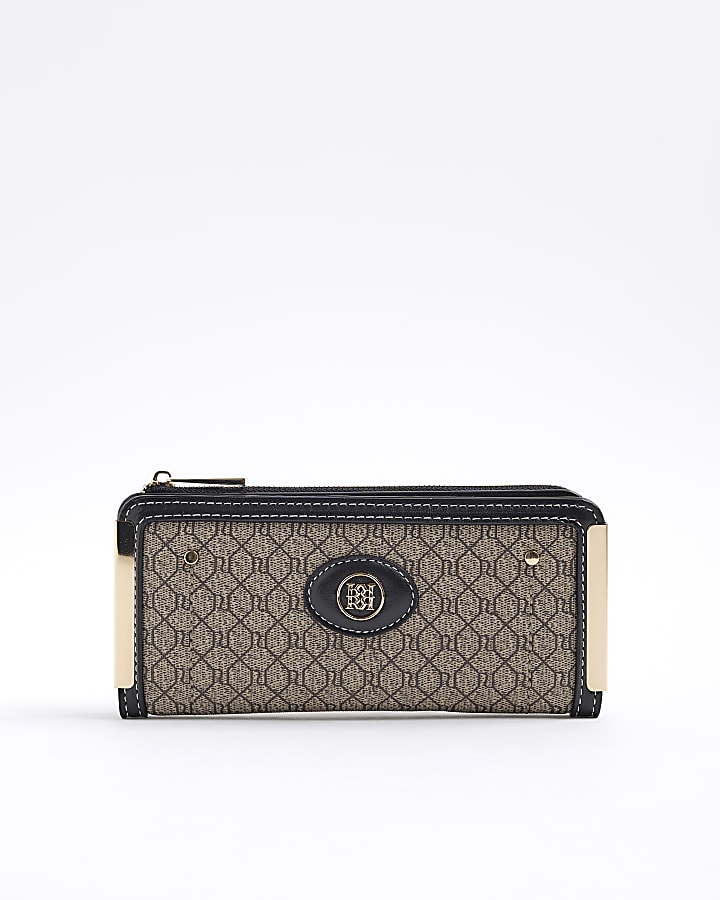 Black Monogram Foldout Purse