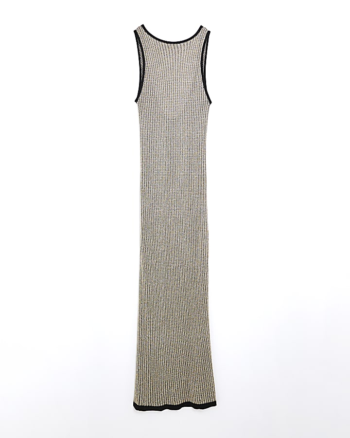 Gold Knit Maxi Dress